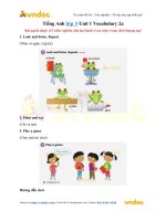 tieng anh lop 3 unit 1 vocabulary 2a 
