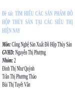 TÌM HIỂU các sản PHẨM đồ hộp THỦY sản tại các SIÊU THỊ HIỆN NAY 