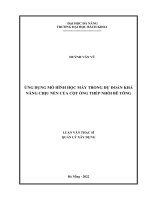 Ứng dụng mô hình học máy trong dự đoán khả năng chịu nén của cột ống thép nhồi bê tông 