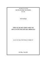 Thiết kế bộ điều khiển nhiệt độ cho lò nuôi tinh thể kiểu bridgman 