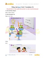 tieng anh lop 3 unit 1 vocabulary 1b 