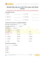 bai tap tieng anh lop 3 unit 2 our names sach global success 