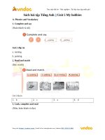 Sách bài tập tiếng anh 3 unit 5 my hobbies 