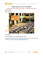 tieng anh lop 3 unit 1 unit opener 