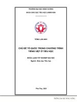 Chủ đề tổ quốc trong chương trình tiếng việt ở tiểu học 