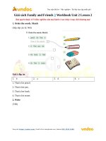 giai sach family and friends 3 workbook unit 2 lesson 2 