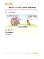 tieng anh lop 3 unit 0 lesson 5 getting started