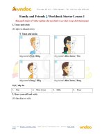 family and friends 3 workbook starter lesson 1 