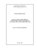 (Luận văn thạc sĩ TMU) quản lý chất lượng dịch vụ chuyển phát thương mại điện tử của tổng công ty bưu điện việt nam 