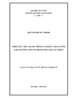 Thiết kế, chế tạo hệ thống cơ khí và đo lường cho giường chuyển bệnh nhân bán tự động 
