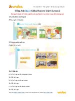 tieng anh lop 3 global success unit 6 lesson 2 