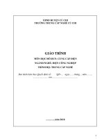 Giáo trình Cung cấp điện (Nghề: Điện công nghiệp) - Trường Trung cấp nghề Củ Chi