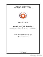 Hình tượng bác hồ trong chương trình tiếng việt ở tiểu học 