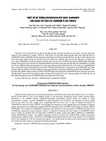 Thiết kế hệ thống CRISPR/Cas9 bất hoạt OsNRAMP5 liên quan tới tích lũy cadmium ở lúa TBR225