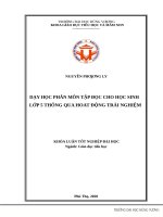 Dạy học phân môn tập đọc cho học sinh lớp 5 thông qua hoạt động trải nghiệm 