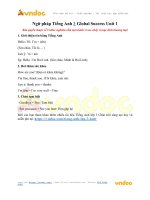 ngu phap tieng anh 3 global success unit 1 