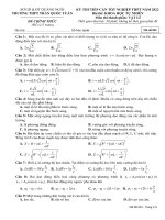 Đề thi thử THPT môn vật lí trường THPT trần quốc tuấn năm 2022 