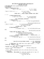 ĐỀ CƯƠNG kì 1 ANH 8(2020  2021) 