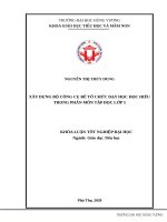 Xây dựng bộ công cụ để tổ chức dạy học đọc hiểu trong phân môn tập đọc lớp 5 