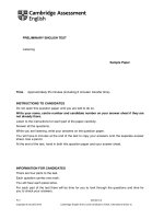 B1 preliminary 2020 sample listening   question paper