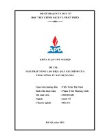 (Luận văn HV chính sách và phát triển) giải pháp nâng cao hiệu quả tài chính của tổng công ty xây dựng 1 