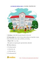 Lý thuyết Tiếng Việt 1 Tập đọc Trường em