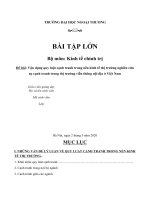 Đề bài Vận dụng quy luật cạnh tranh trong nền kinh tế thị trường nghiên cứu sự cạnh tranh trong thị trường viễn thông nội địa ở Việt Nam