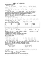PHIẾU bài tập TOÁN  TV TUẦN 7 