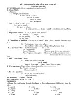 ĐỀ CƯƠNG kì 1 ANH 6(2020  2021) 