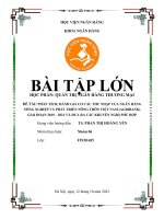 Phân tích, đánh giá cơ cấu thu nhập của ngân hàng agribank giai đoạn 2019 2021 và đưa ra các khuyến nghị phù hợp