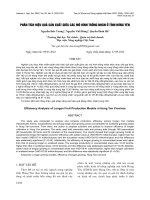 Phân tích hiệu quả sản xuất giữa các mô hình trồng nhãn ở tỉnh Hưng Yên