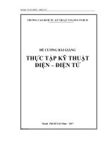 Đề cương bài giảng Thực tập Kỹ thuật điện – điện tử - Trường CĐ Kinh tế - Kỹ thuật Vinatex TP. HCM