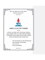 (Luận văn HV chính sách và phát triển) nâng cao hiệu quả cho vay đối với hộ nghèo tại phòng giao dịch ngân hàng chính sách xã hội huyện thanh oai 