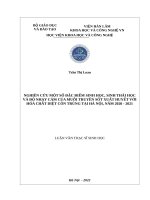 Nghiên cứu một số đặc điểm sinh học, sinh thái học và độ nhạy cảm của muỗi truyền sốt xuất huyết với hóa chất diệt côn trùng tại Hà Nội, năm 2020 – 2021