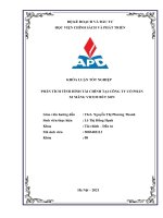 (Luận văn HV chính sách và phát triển) phân tích tình hình tài chính tại công ty cổ phần xi măng vicem bút sơn 