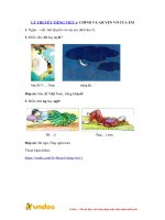 LÝ THUYẾT TIẾNG VIỆT 1 CHÍNH TẢ QUYỂN VỞ CỦA EM