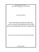 (Luận văn thạc sĩ) thực thi chính sách tinh giản biên chế tại các cơ quan hành chính nhà nước trên địa bàn thành phố điện biên phủ, tỉnh điện biên 