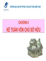 CHƯƠNG 6 KÉ TOÁN VỐN CHỦ SỞ HỮU