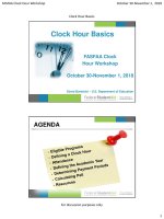 FASFAA Cl Hr wkshp - clock hour basics - Oct 2018