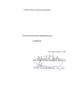 College of Business Handbook - approved May 2019