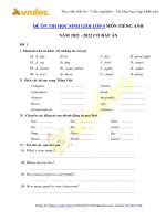 bo de thi hoc sinh gioi tieng anh lop 4 nam 2022 
