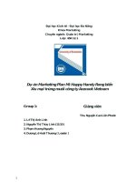 Kế hoạch marketing mỳ happy handy rong biển xíu mại trứng muối công ty acecook việt nam 