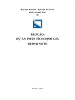 Phân tích chiến lược định giá redmi note của tập đoàn xiaomi 