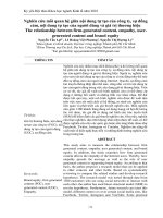 nghiên cứu mối quan hệ giữa nội dung tự tạo của công ty, sự đồng  cảm, nội dung tự tạo của người dùng và giá trị thương hiệu pdf pdf pdf 