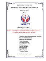 TIỂU LUẬN CUỐI kỳ PHÂN TÍCH và ĐÁNH GIÁ CHIẾN lược MARKETING MIX của HÃNG HÀNG KHÔNG VIETJET AIR 