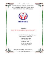 BÁO cáo THỰC tập CÔNG NGHỆ CHẾ BIẾN LƯƠNG THỰC bài 1  CÔNG NGHỆ sản XUẤT mì sợi 