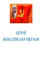 LỊCH SỬ ĐẢNG CỘNG SẢN VIỆT NAM TRƯỜNG ĐẠI HỌC MỞ BÀI GIẢNG GIÁO TRÌNH