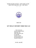 BÁO cáo kỹ THUẬT CHẾ BIẾN NHIỆT độ CAO QUY TRÌNH sản XUẤT vải NGÂM nước ĐƯỜNG 