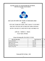 DÂN CHỦ xã hội CHỦ NGHĨA  THỰC TRẠNG và GIẢI PHÁP PHÁT HUY nền dân CHỦ xã hội CHỦ NGHĨA, đảm bảo QUYỀN làm CHỦ của NHÂN dân ở VIỆT NAM HIỆN NAY 