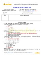 bo de thi cuoi hoc ki 2 lop 4 mon su dia nam 2019 2020 